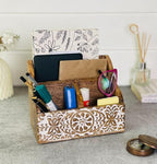 Wooden Office Desk Organizer Countertop, Farmhouse Stationary Aesthetic - Image 2