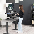 VIVO 42 inch Desk Converter, K Series, Height Adjustable Sit to Stand Riser - Image 9