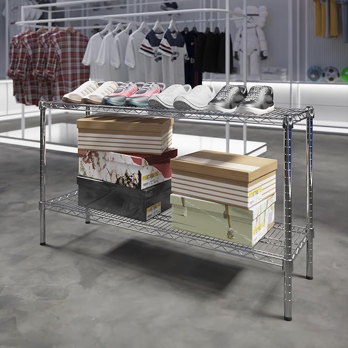 Regal Altair 14" Deep x 48" Wide x 27" Height Wire Shelving Kit | 2-Tier | NSF - Image 2