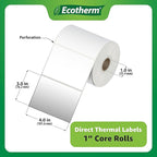 4" x 3" Thermal Labels | 4 Rolls | 2100 Labels | fits Zebra, Offnova Thermal - Image 3