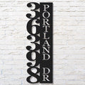 Custom Metal House Number Sign, Personalized House Number Sign, Vertical