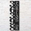 Custom Metal House Number Sign, Personalized House Number Sign, Vertical by HYTSIGN
