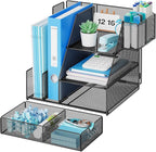 Marbrasse Desk Organizer and Accessories, 3-Tier File Organizer - Image 2