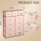WLIVE Tall Dresser for Bedroom, Fabric Dresser Storage Tower, Chest of Drawers - Image 3