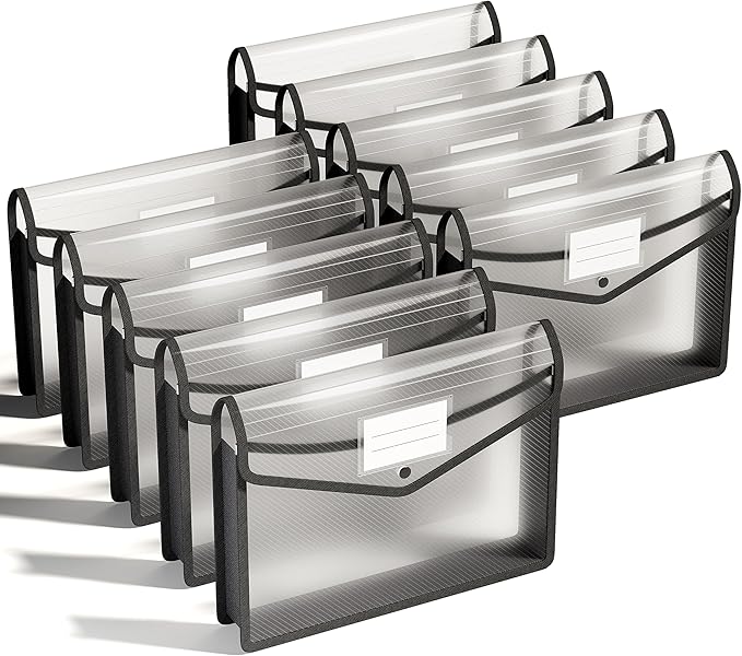 ThinkTex Plastic Expanding File Folder, Transparent envelopes by ThinkTex