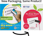 Pacon Array GoWrite! Self-Adhesive Dry Erase Sheets, 8.5" x 11", White, 5/Pack, 1 Pack