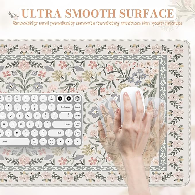 iCasso Desk Matt for Desktop, Cute Desk Pad Mat, XXL Large Mouse Pad, Anti-Slip - Image 3