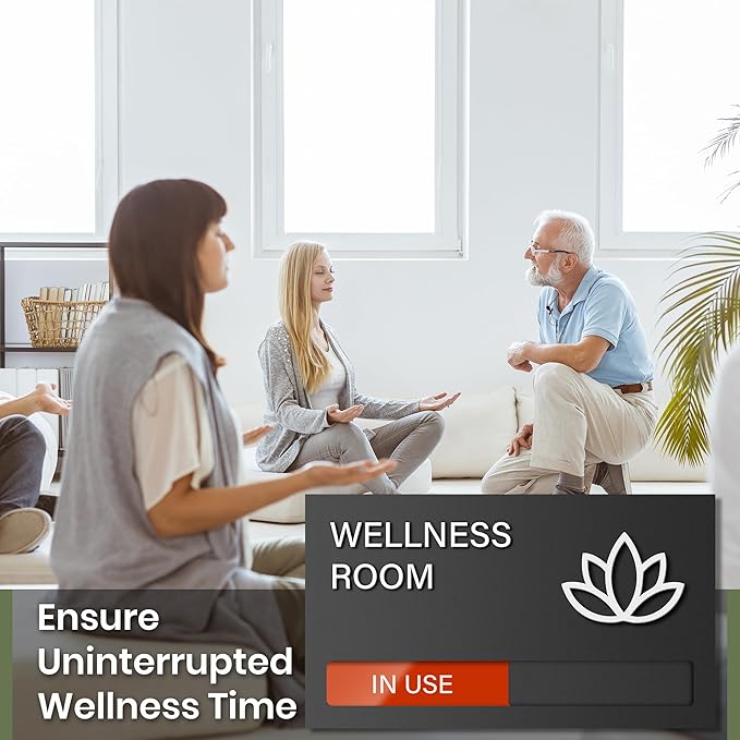 Wellness Room Sign, Do Not Disturb Office Door Signs, Available In Use Sign - Image 6