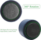 Hennaja Round Leather Art Supply Organizer, Remote Control Holder, 360 Degree - Image 4