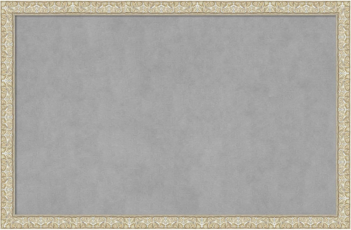 Amanti Art Silver Framed Magnetic Board 22x34 Large Vision Board