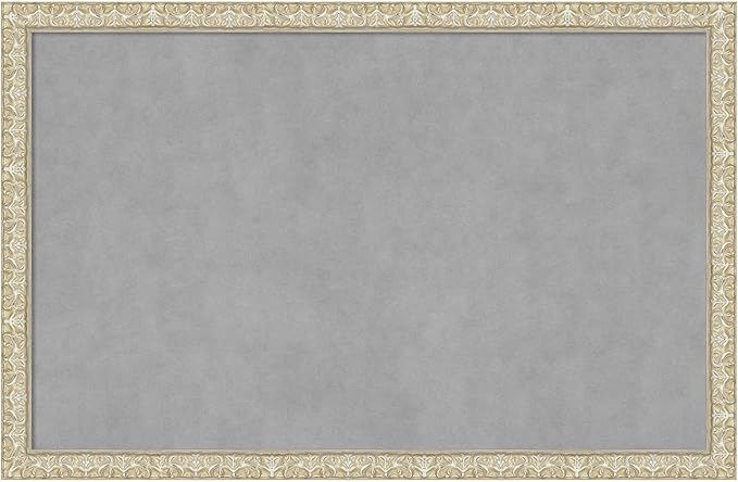 Amanti Art Silver Framed Magnetic Board 22x34 Large Vision Board by AmantiArt