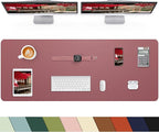 Leather Desk Pad Protector, Large Desk Mat, Mouse Pad, Non-Slip PU Leather Desk by cebowa