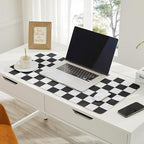 Ohocut Checkered Desk Mat, 31.5" x 15.7" Large Cute Black White Aesthetic Retro - Image 2