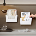 YOHOM No Drilling File Holder Wall Mails Magazines Organizer Adhesive Door Mount - Image 4