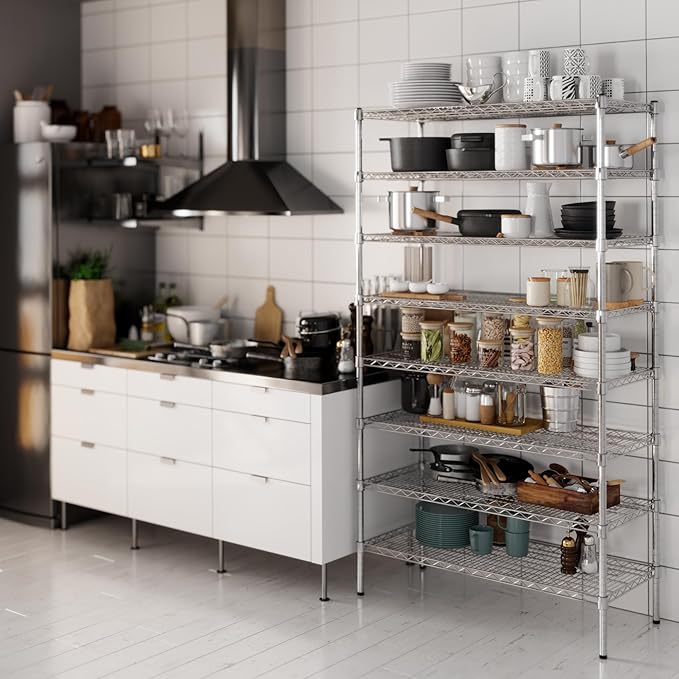 Regal Altair 18" Deep x 42" Wide x 74" Height Wire Shelving Kit | 8-Tier | NSF - Image 6