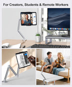 YICOSUN Tablet Arm Mount with Super Grip, Adjustable Foldable Holder & Heavy - Image 5