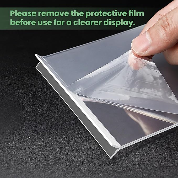 Acrylic Sign Holder 4x6, 21 Pack Clear Table Menu Vertical Double Sided Display - Image 5