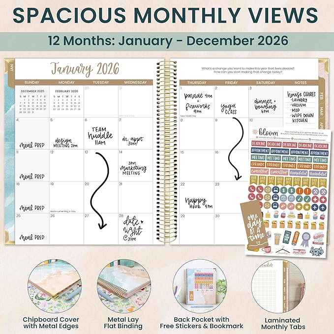 bloom daily planners 2026 Hardcover Calendar Year Goal & Vision Planner - Image 2