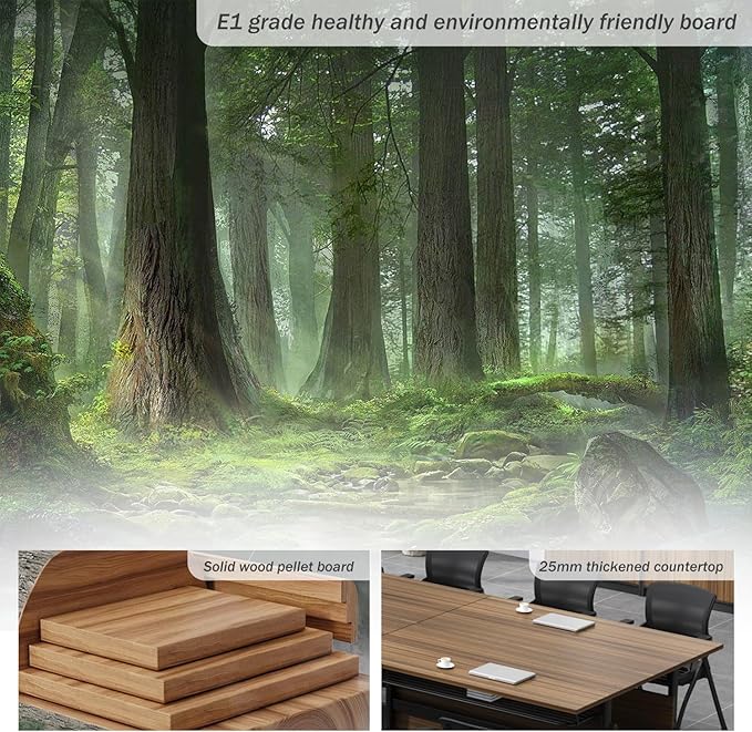 Folding Conference Table, Foldable Office Conference Room Tables, Rolling - Image 8