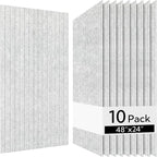 Olanglab Acoustic Wall Panels 10 Pack, 48 x 24 per Acoustic Panels Sound by Olanglab