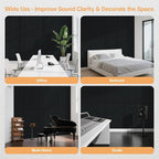 Tao.space 6 Pack Acoustic Panels 3D Wave Sound Proof Foam - Image 6