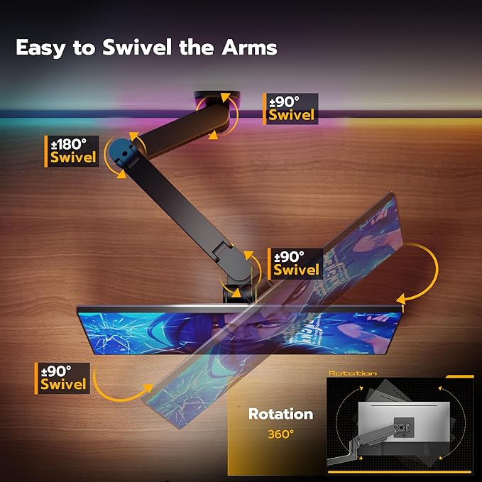 ARES WING Wall Mount Monitor Arm - Image 5