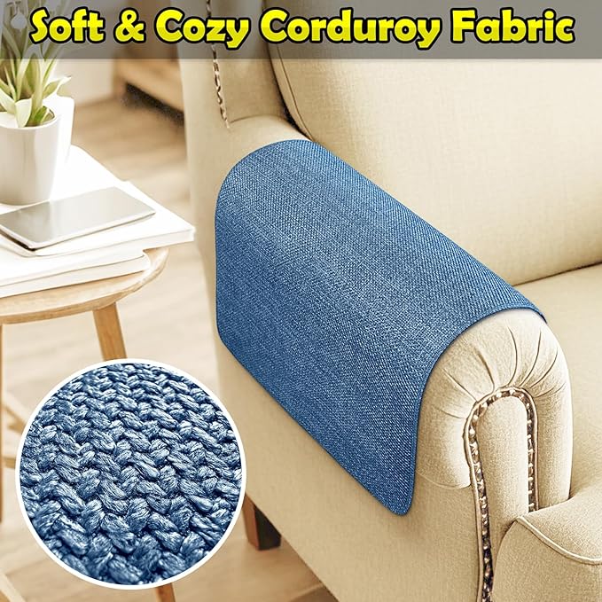 Couch Arm Covers, Waterproof Armrest Cover - Image 4