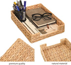 PINXIURY Water Hyacinth Letter Tray - Image 6