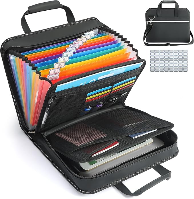 SEEKIND PU Leather Accordion File Organizer by SEEKIND%2C+Professional+Office+Products+Supplier.