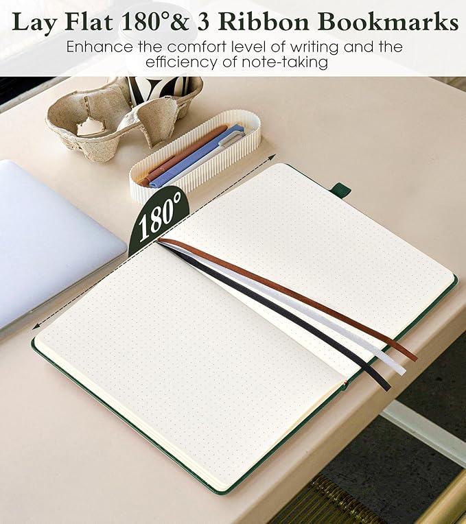 PAIBAS Dotted Journal Notebook for Women Men, 160 Pages Dot Grid Journals for - Image 5