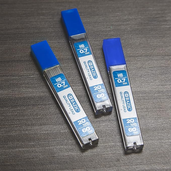 BAZIC Mechanical Pencil Lead Refills HB 0.7mm, Pencil Lead Refill - Image 2