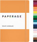 PAPERAGE Blank Journal Notebook, 160 Pages, Medium 5.6 in x 8 in by PAPERAGE