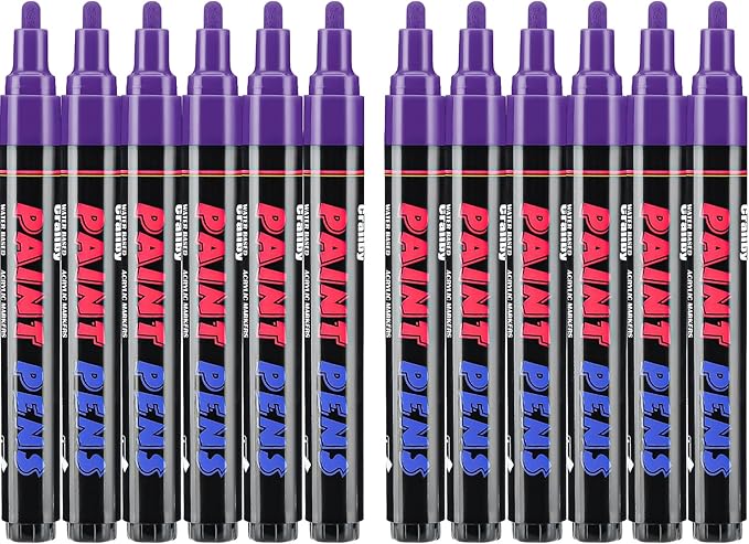 Craiiby Purple Paint Pens Paint Markers by Craiiby