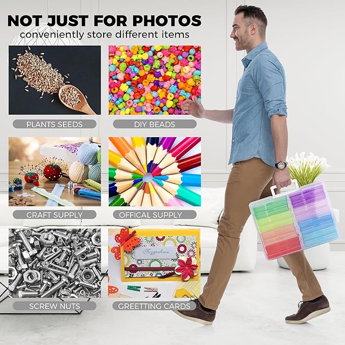 Find Scrapblooms 4×6 Photo Storage Box, Plastic photo keeper - Image 7
