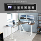 VIVO Electric Corner 63 x 55 inch L-Shaped Standing Desk, Memory Height - Image 5