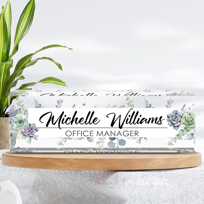 Personalized Name Plate for Desk, Custom Desk Name Plate, Acrylic Name Plate - Image 7