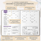Hourly Planner - Undated Weekly & Monthly Planner, 12-Month Journey to Increase - Image 4