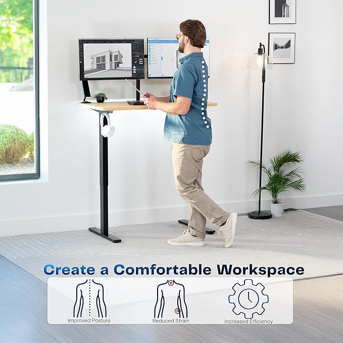 VIVO Electric 43 x 24 in Standing Desk, Memory Height Adjustment, 1B Series - Image 4