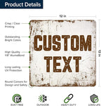Custom Sign, Custom Street Sign, 11 Font Colors, 13 Font Styles, 4 Hole Options - Image 6