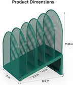 OUTIOE 5-Section Desk File Organizer, Metal Mesh Folder Organizer - Image 4