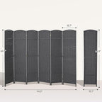 HOMCOM Room Divider, 6 Panel Folding Privacy Screen, 5.6' Tall Freestanding - Image 7