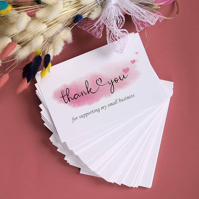 100 Thank You For Supporting My Small Business Cards, Elegant and Professional by CLEVERSIGNS
