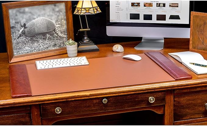 DACASSO Leather Desk Pad with Side Rails - Image 2