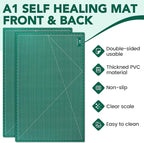 CLOYAN Large Cutting Mat 24"x36", 1 Pack Double-Sided 5-Ply Self Healing Sewing - Image 4