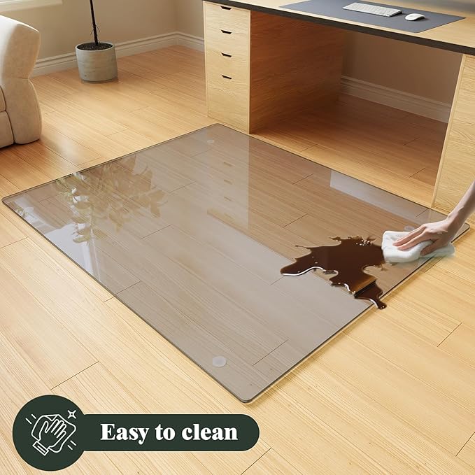 Koonmi Tempered Glass Chair Mat - Image 9