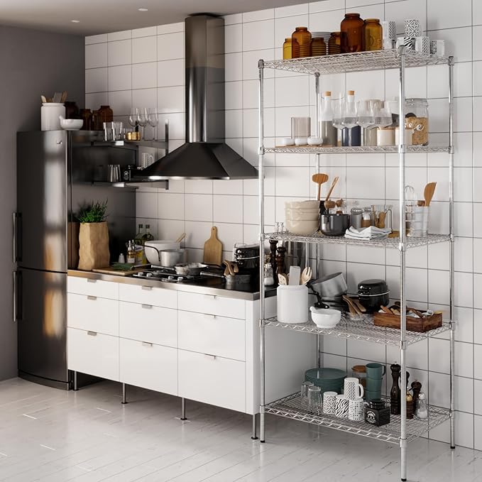 Regal Altair 24" Deep x 36" Wide x 86" Height Wire Shelving Kit | 5-Tier | NSF - Image 8