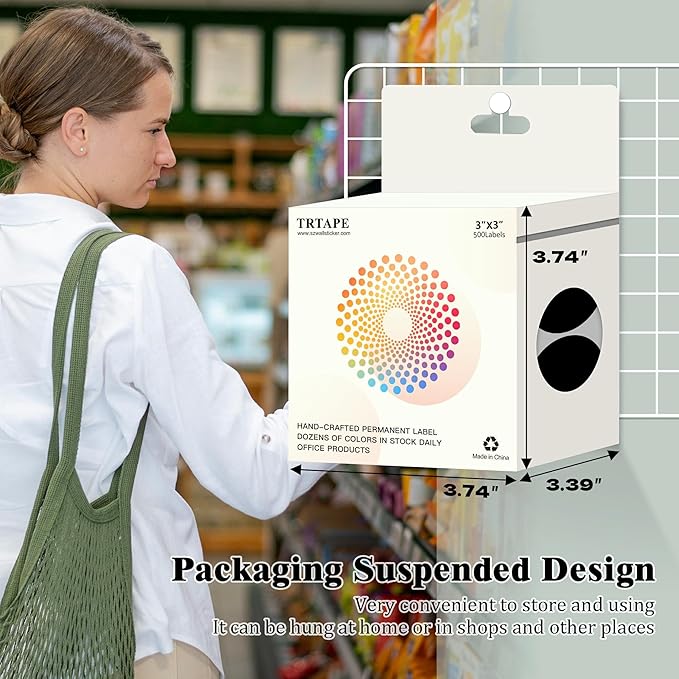 3 Inch Round Colored Dot Stickers, 4 Rolls in Dispenser Box - Image 4
