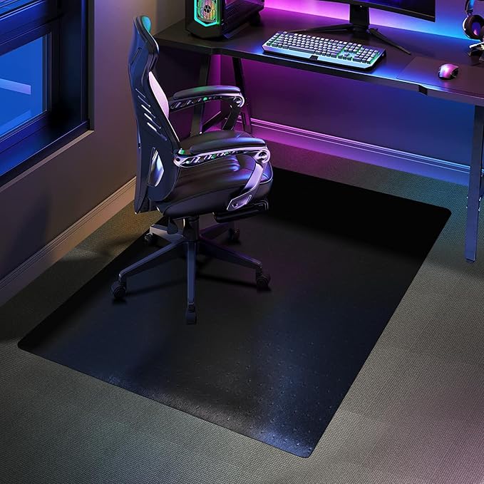 SALLOUS Chair Mat for Carpet, Heavy Duty Vinyl Floor Mat by SALLOUS