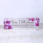 Artblox Personalized Office Desk Name Plate and Business Card Holder | Clear - Image 7