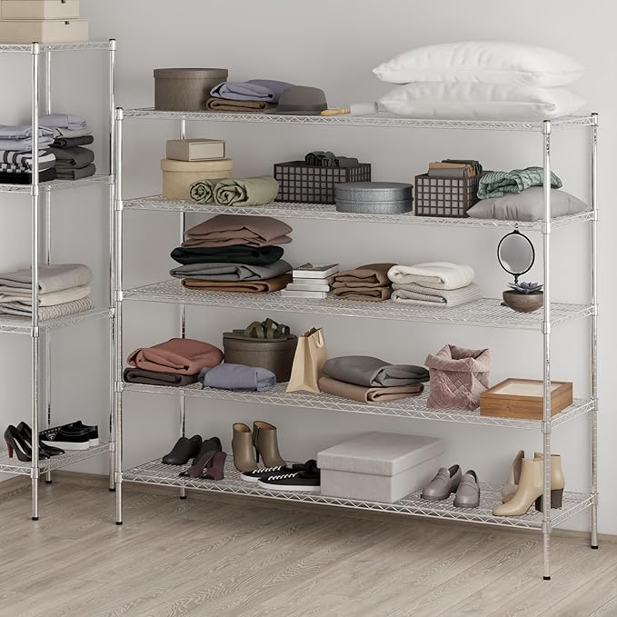 Regal Altair 21" Deep x 72" Wide x 64" Height Wire Shelving Kit | 5-Tier | NSF - Image 7